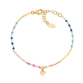 Amen Bracciale con perline e cuore Love BRSMCUGM3