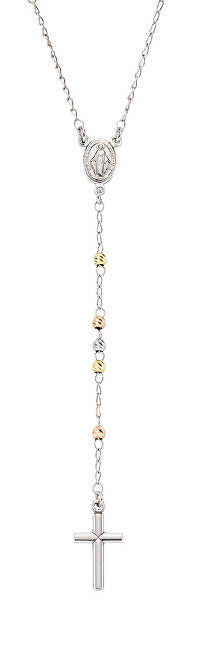 Amen Silver tricolor Collana Rosary CRO30BBRGD