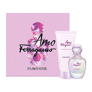 Amo Ferragamo - Flowerful Set Salvatore Ferragamo: Amo Ferragamo Flowerful Eau De Toilette Per Donna 50 ml + Amo Ferragamo Flowerful Shimmer Giorno e Notte Lozione Corpo 100 ml