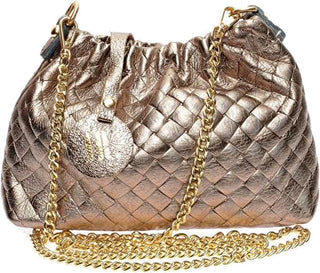 Anna Luchini Borsa A Mano In Pelle Da Donna bronzo