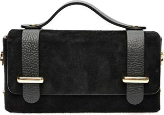 Anna Luchini Black Leather Handbag for Women 