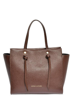 Anna Luchini Borsa A Mano In Pelle Da Donna cioccolato