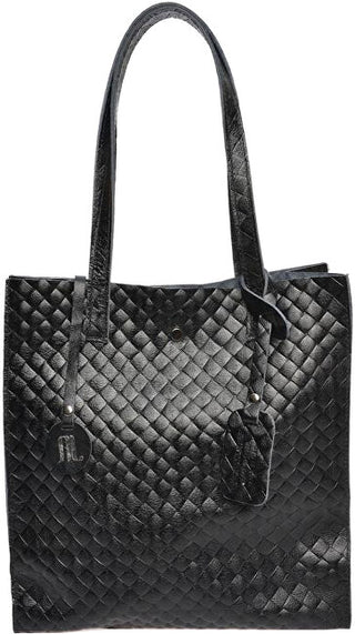 Anna Luchini Bolso de mano de piel para mujer color negro 