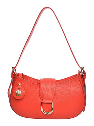 Anna Luchini Women's Leather Bag Banana Bag in red shade 