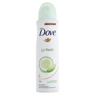 Dove Antitraspirante Spray Fresh Go al profumo di cetriolo e tè verde Volume: 150 ml