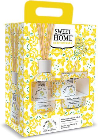 Sweet Home Collection Gift Set Aroma Diffuser with Candle Italic Helicrysus 