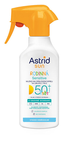 Astrid Spray Solare Per La Famiglia Sensitive Spf 50+ 270 Ml