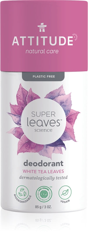 Attitude Super Leaves deodorante solido senza sali di alluminio te bianco 85 g