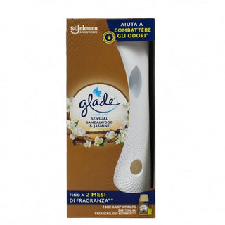Glade Base Spray Automatica + Ricarica Sensual Sandalo E Gelsomino (2 Batterie Aa)