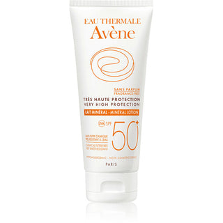 Avène Beskyttende mineralmælk til intolerant og allergisk hud SPF 50+ 100 ml