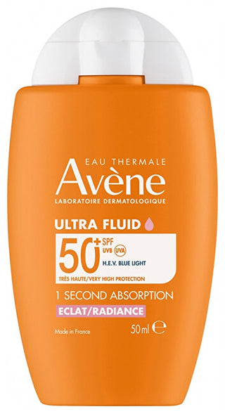 Avène Oplysende beskyttende ansigtsvæske SPF 50+ Lysstyrke (Ultra) 50 ml