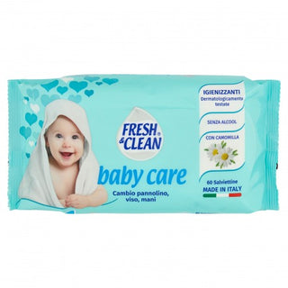 Fresh&Clean Baby Care Salviettine Igienizzanti 60 Pz
