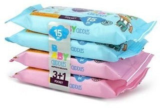 Clendy Baby Cuddles Salviette Imbevute 4 Confezioni Da 15 Salviettine
