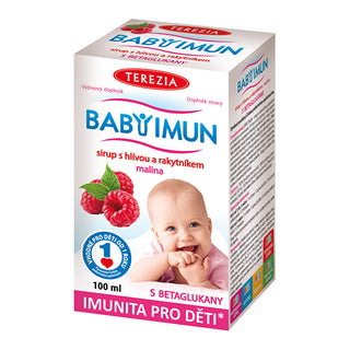 Terezia company Baby Imun syrup con oyster mushroom e sea buckthorn - raspberry 100 ml