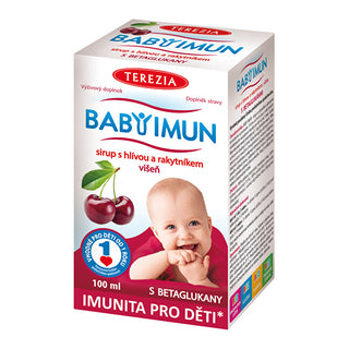 Terezia company Baby Imun syrup con oyster mushroom e sea buckthorn - cherry 100 ml