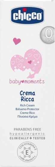 Chicco Baby Moments Crema Ricca 0M+ 100 Ml