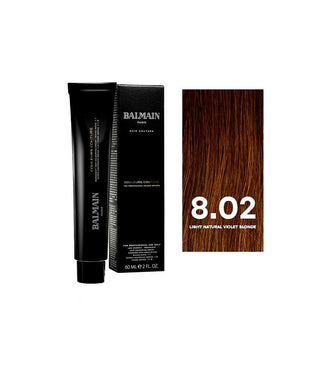 Balmain Professionnel Couleurs Couture Tintura Permanente Per Capelli 8.02 Biondo Viola Chiaro Naturale 60 ml