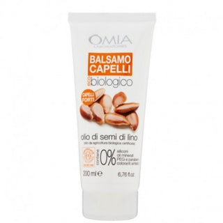 Omia Balsamo Eco Biologico Olio Di Semi Di Lino Capelli Crespi 180 Ml
