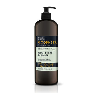 Baylis & Harding Natural Gel doccia Oud, Cedar & Amber 1000ml