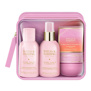 Baylis & Harding Set Regalo Di 4 Oli Di Jojoba, Vaniglia E Mandorle