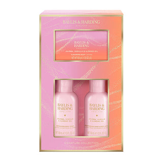 Baylis & Harding Set Regalo Per La Cura Del Corpo Con Olio Di Jojoba, Vaniglia E Mandorle 3 Pezzi