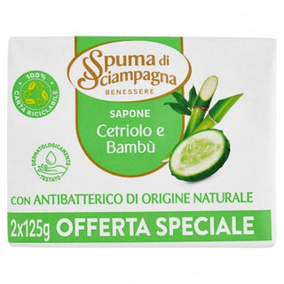 Spuma Di Sciampagna Benessere Sapone Cetriolo E Bambu 2 X 125 Gr