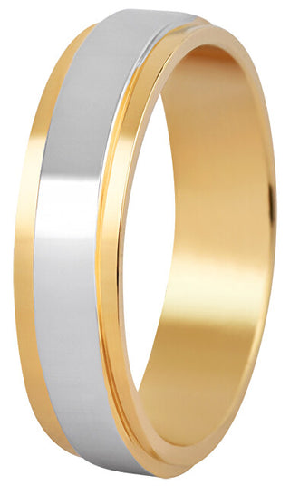 Beneto exclusive SPD05 투톤 스틸 여성용 반지 - 회로: 61mm