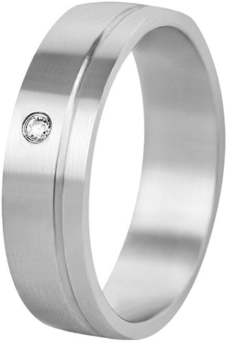 Beneto exclusive Ladies wedding Anello made of steel SPD06 - Circuit: 55 mm