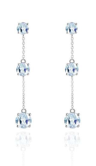 Beneto exclusive Eleganckie srebrne kolczyki z topazem TOPAGUP2718