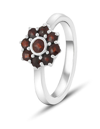 Beneto Exclusive Incantevole Anello in argento con granati GRAAGG1 - Circonferenza: 60 mm