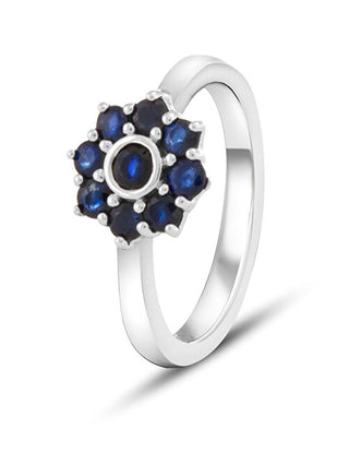 Beneto exclusive Silver ring with sapphires SAFAGG1 - Circuit: 54 mm