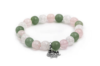 Beneto MINK82/17 Armband met rozemarijn, aventurijn en kristalkralen