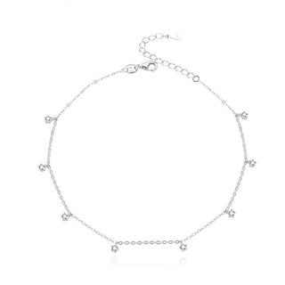 Beneto Prachtige enkelband IN zilver met zirkonia AGN33