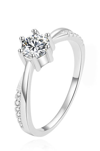 Beneto Bellissimo Anello in argento con zirconi trasparenti AGG304L - Circonferenza: 60 mm