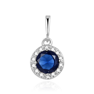 Beneto Luxe hanger met blauwe zirkoon AGH449