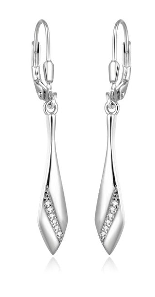 Beneto Modische Silber-Tropfenohrringe AGUC1070L