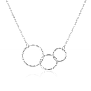 Beneto Mode zilveren ketting met ringen AGS989/47