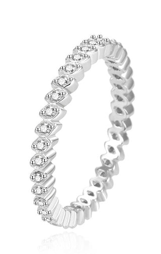 Beneto Prachtige zilveren ring met zirkonia AGG376L - Schakeling: 52 mm