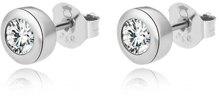 Beneto Delicados pendientes de plata con circonitas transparentes AGUP2259-W