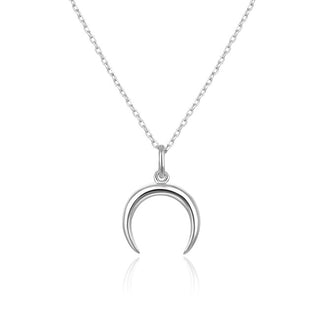 Beneto Fijne zilveren ketting met halve maan AGS650/47 (ketting, hanger)