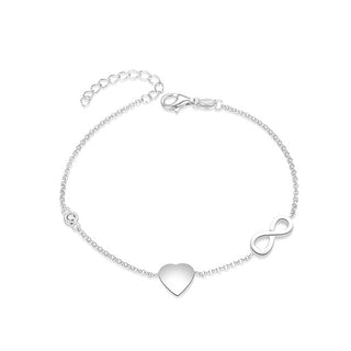 Beneto Fijne zilveren armband met symbolen AGB635/21