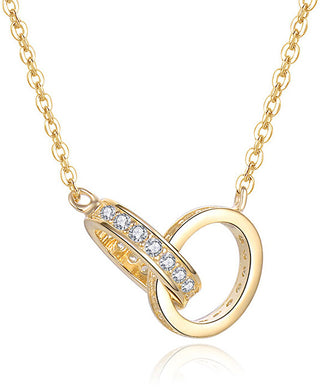 Beneto Vergulde ketting met verbonden ringen AGS1229/47-goud
