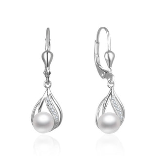 Beneto Incantevoli Orecchini in argento con perle vere AGUC2705P