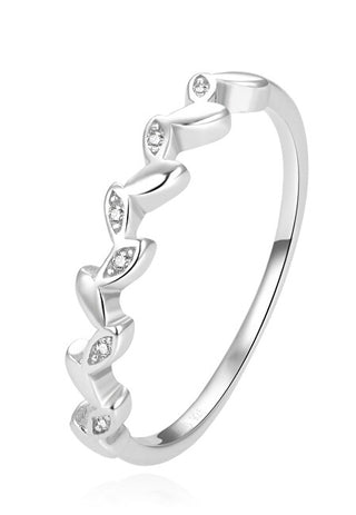 Beneto Silver ring with clear zirconia AGG389 - Circuit: 54 mm