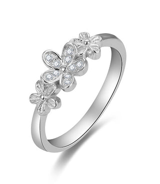 Beneto Zilveren ring met zirkonia AGG465 - Schakeling: 54 mm