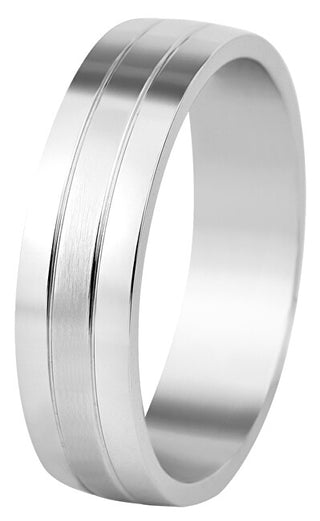 Beneto exclusive SPP09 Ocelový snubní prsten - Obvod: 56 mm