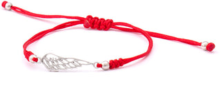 Beneto exclusive Červený provazový náramek Kabbalah Angel Wing AGB568