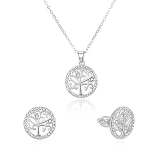 Beneto סט כסף AGSET213R Tree of Life (שרשרת, עגילים)