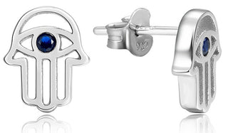 Beneto Hamsa Zilveren Oorbellen - Fatima Hand AGUP2242