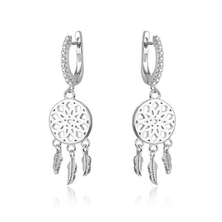 Beneto Boucles d'oreilles Dream Catcher AGUC1976 en argent et zircone